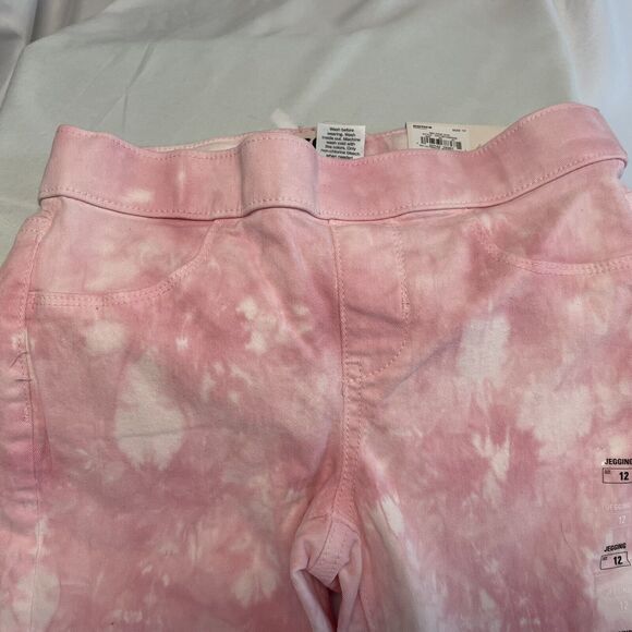 SO Goods For Life Girl's Mid Rise Pull-On Jeggings Sz 12 Pink and Pink Tie-Dye - Picture 3 of 8